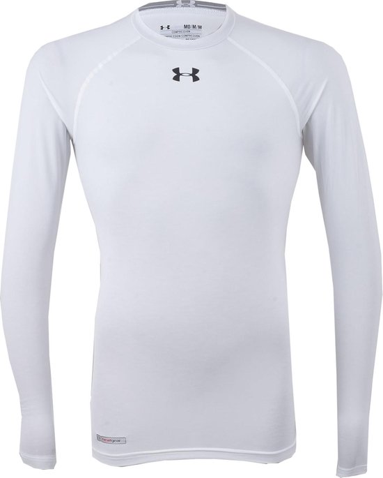 Under Armour Sonic Compressie Longsleeve Thermo Shirt - Sportshirt - Heren  - S - WIt | bol.com