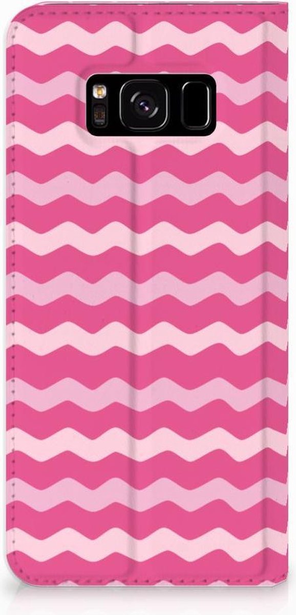 Samsung Galaxy S8 Hoesje met Magneet Waves Pink