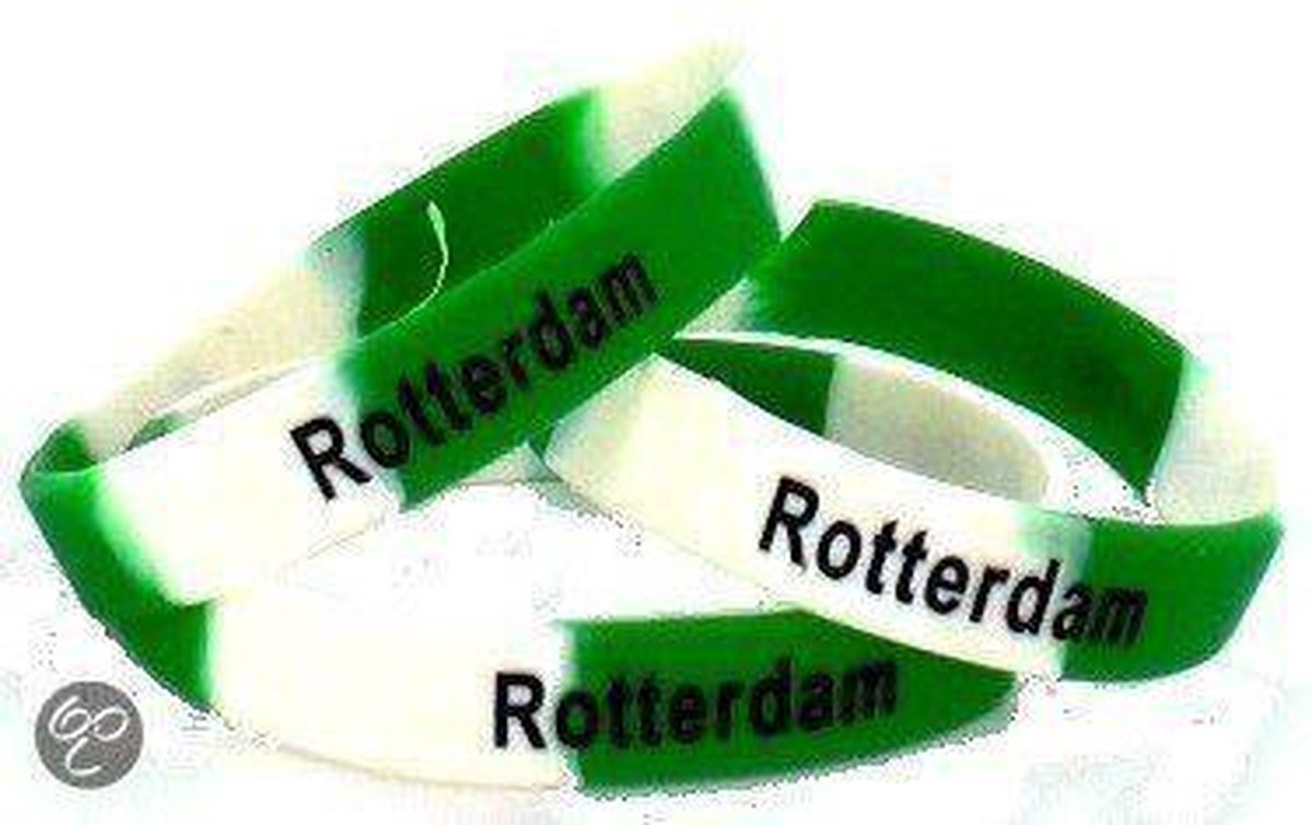 Feyenoord Armbandje rubber groen/wit rotterdam | bol.com
