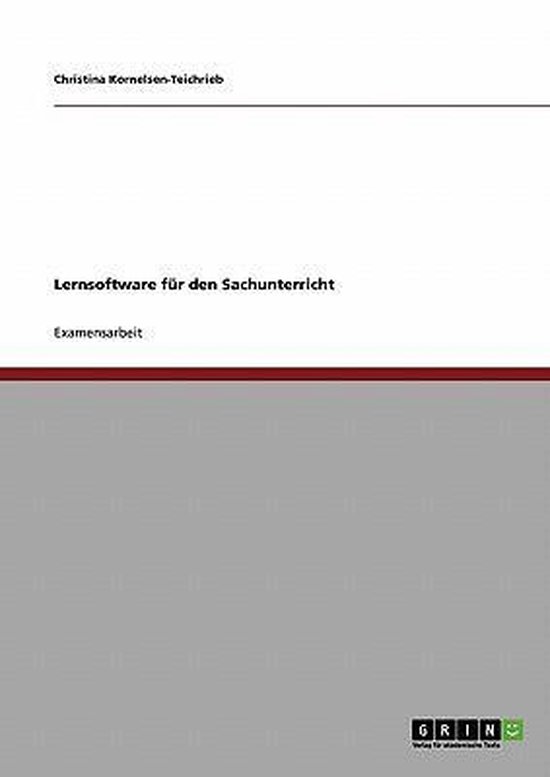 Lernsoftware F r Den Sachunterricht - cover