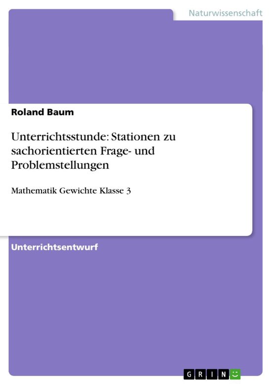 Unterrichtsstunde: Stationen zu sachorientierten Frage- und  ... - cover