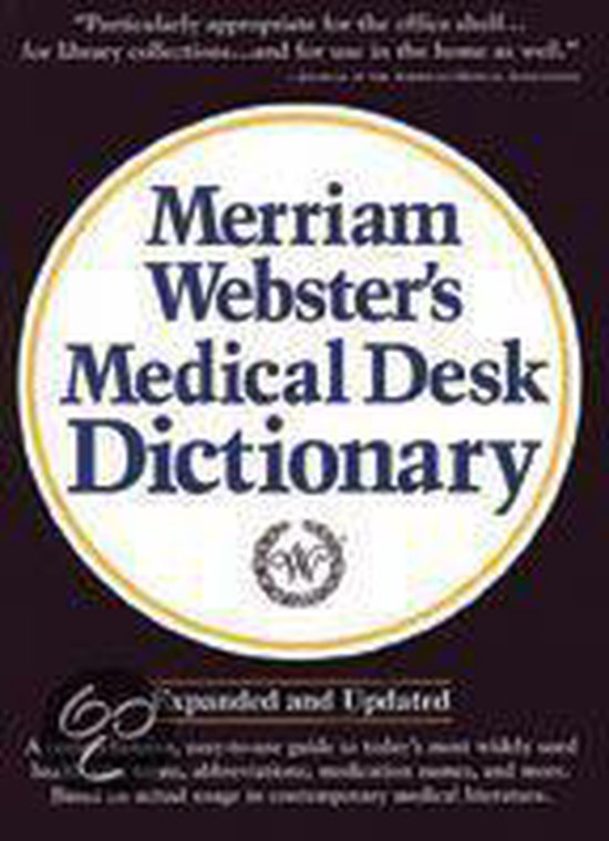 Merriamster's Medical Desk Dictionary, Indexed. Merriam ster