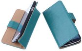 PU Leder Groen Hoesje Samsung Galaxy S3 Book/Wallet Case/Cover