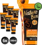 Nature Box Abrikoos Vegan Bodyscrub 200ml - 6 stuks - Voordeelverpakking