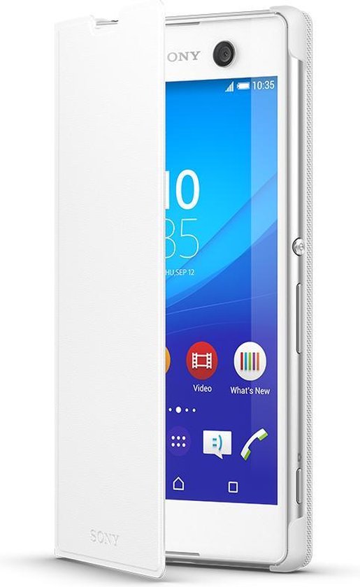 relais Bedenken Creatie Sony Xperia M5 Smart Style Cover - SCR48 - Wit | bol.com