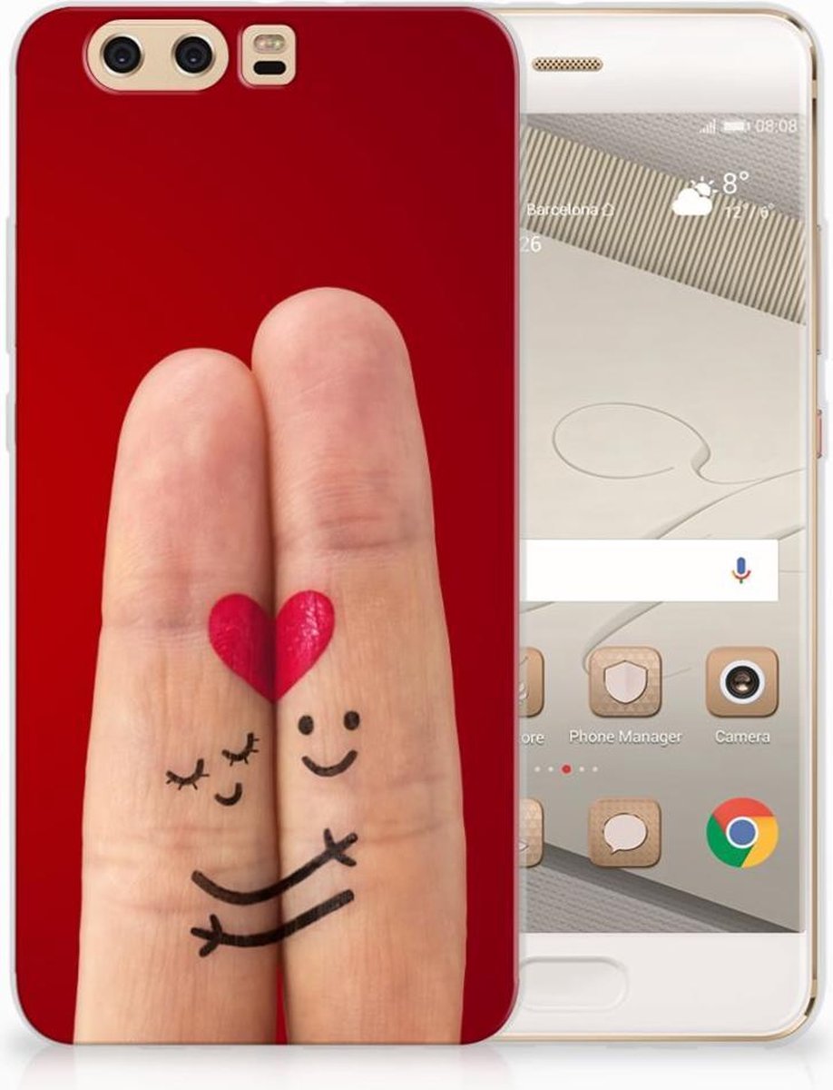 Huawei P10 Plus Silicone Back Cover Liefde - Origineel Romantisch Cadeau