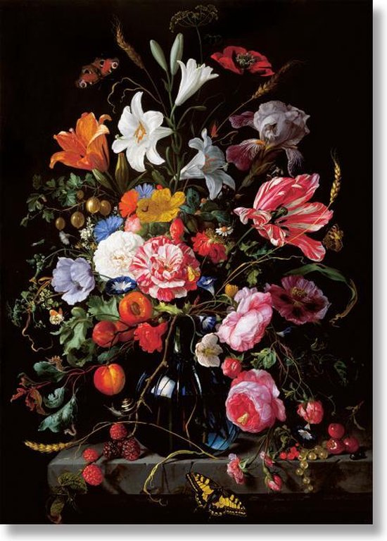 Poster, 50x70, De Heem, Vaas met bloemen