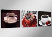 Art4-all - Canvas Schilderij Koffie - 150x50cm