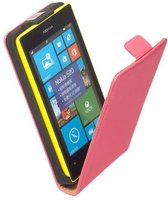 HC Leder Flip case case Telefoonhoesje - Nokia Lumia 520 Roze