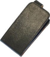 Zwart Ribbel Classic flip case cover hoesje voor Sony Xperia T