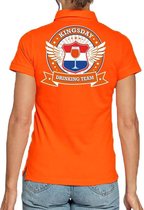 Kingsday Drinking Team poloshirt dames -  dames polo -  Koningsdag kleding L