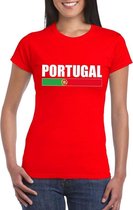 Rood Portugal supporter t-shirt voor dames M