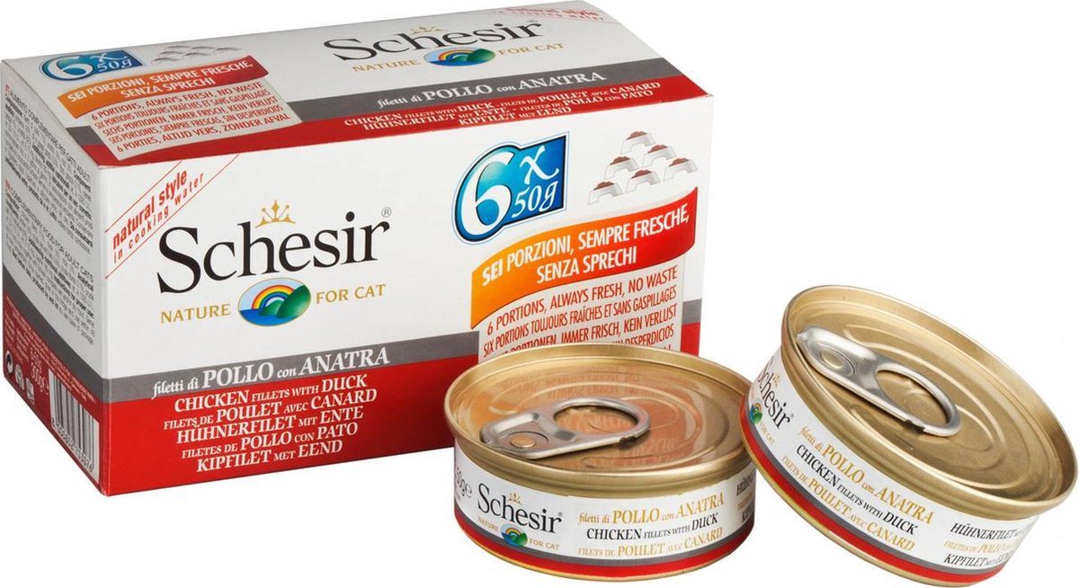 Schesir Schesir Kat Mp Blik 6x50 g Tonijn&Zeebaars