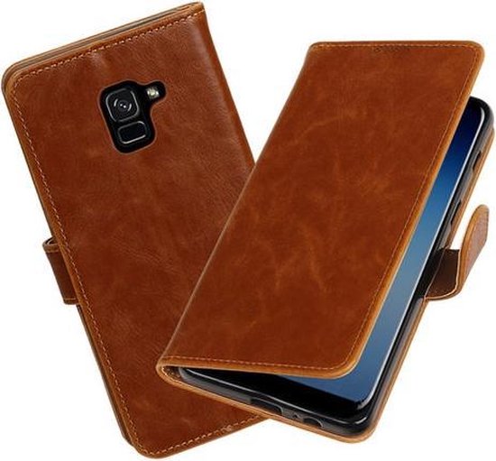 BestCases - Samsung Galaxy A8 Plus 2018 - A730F Pull-Up booktype hoesje bruin