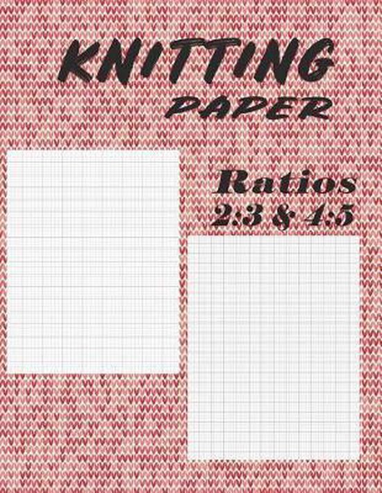 Knitting Paper Ratios 2 3 & 45 Two Ratios Grid & Graph Notebook, Red