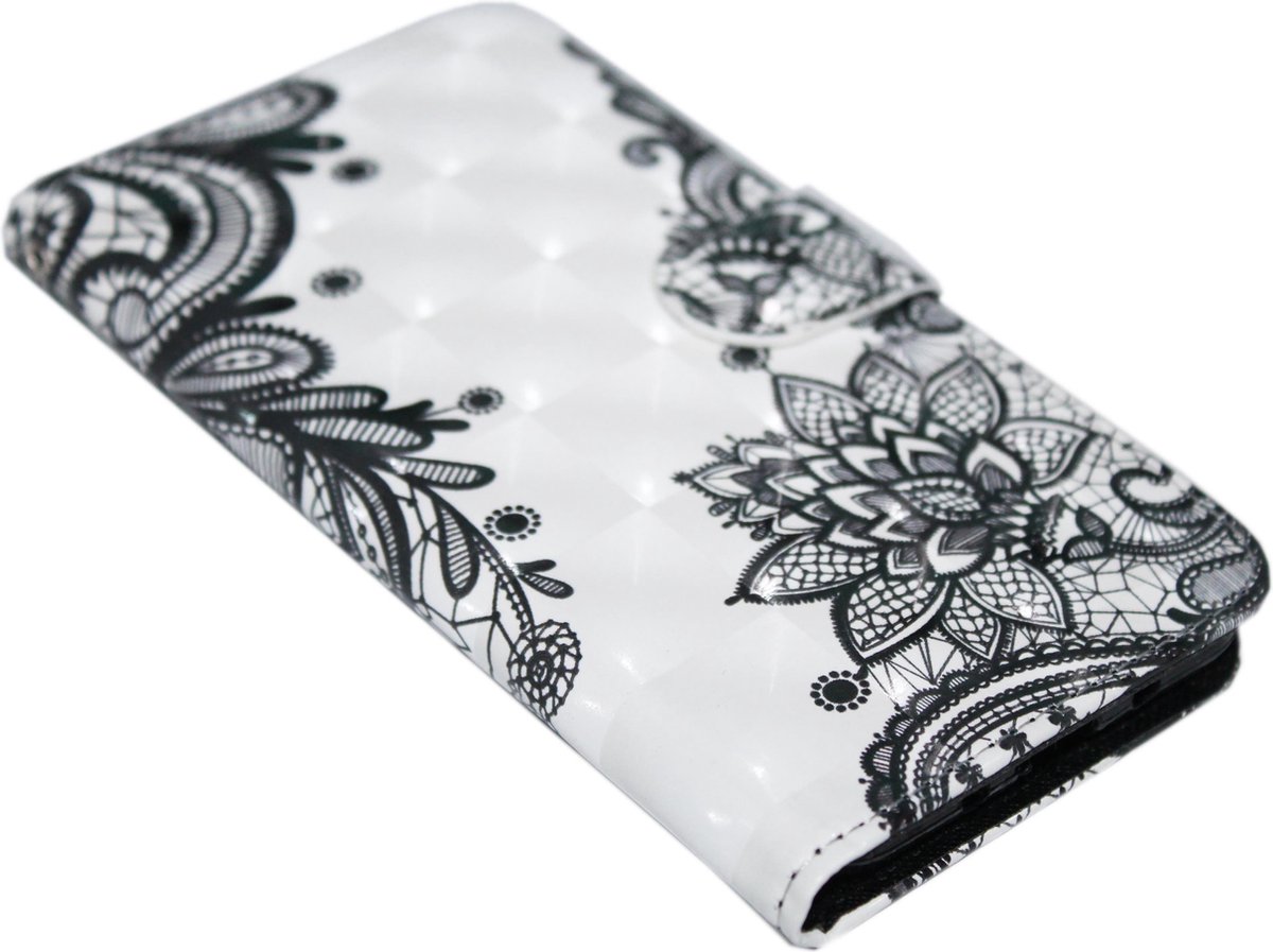 Mandala bloemen hoesje kunstleer Geschikt voor Samsung Galaxy J3 (2015) / J3 (2016)
