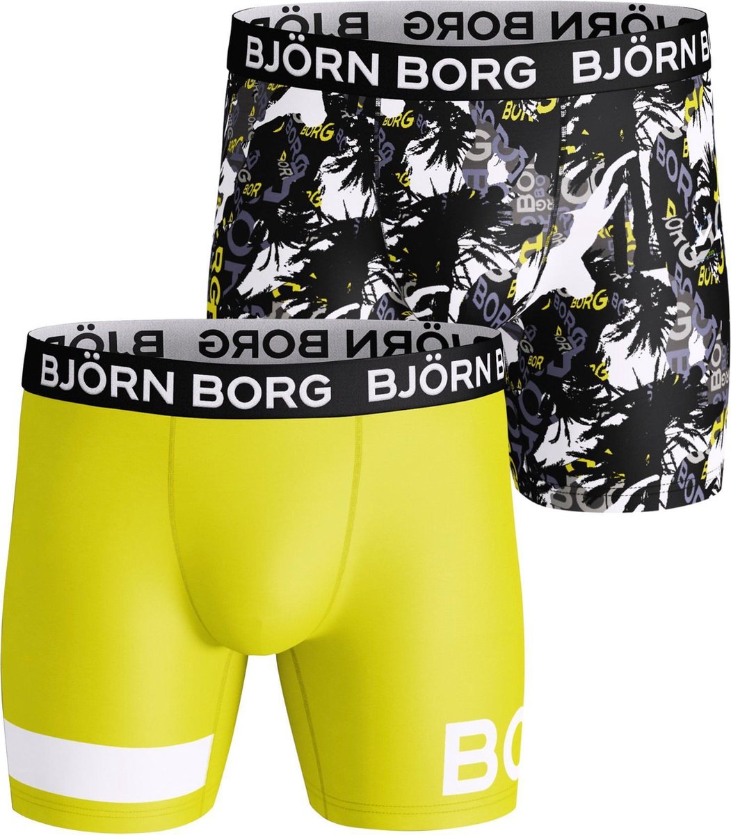 Bjorn Borg jongens boxershorts - 2pack - performance - zwart - maat 158