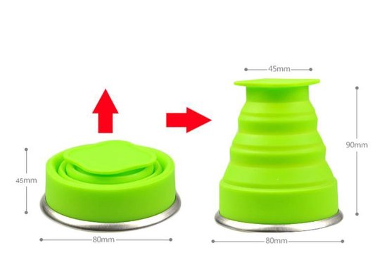 Opvouwbare beker - Cup 200ML - Siliconen Cup - Campingservies - Roze Duurzaam - Milieubewust van Balvi — afbeelding 2
