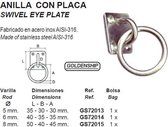 Plaatje met oog en ring 50x40mm (GS72015)
