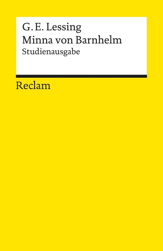 Reclams Universal-Bibliothek - Minna von Barnhelm, oder das Soldatenglück. Studienausgabe