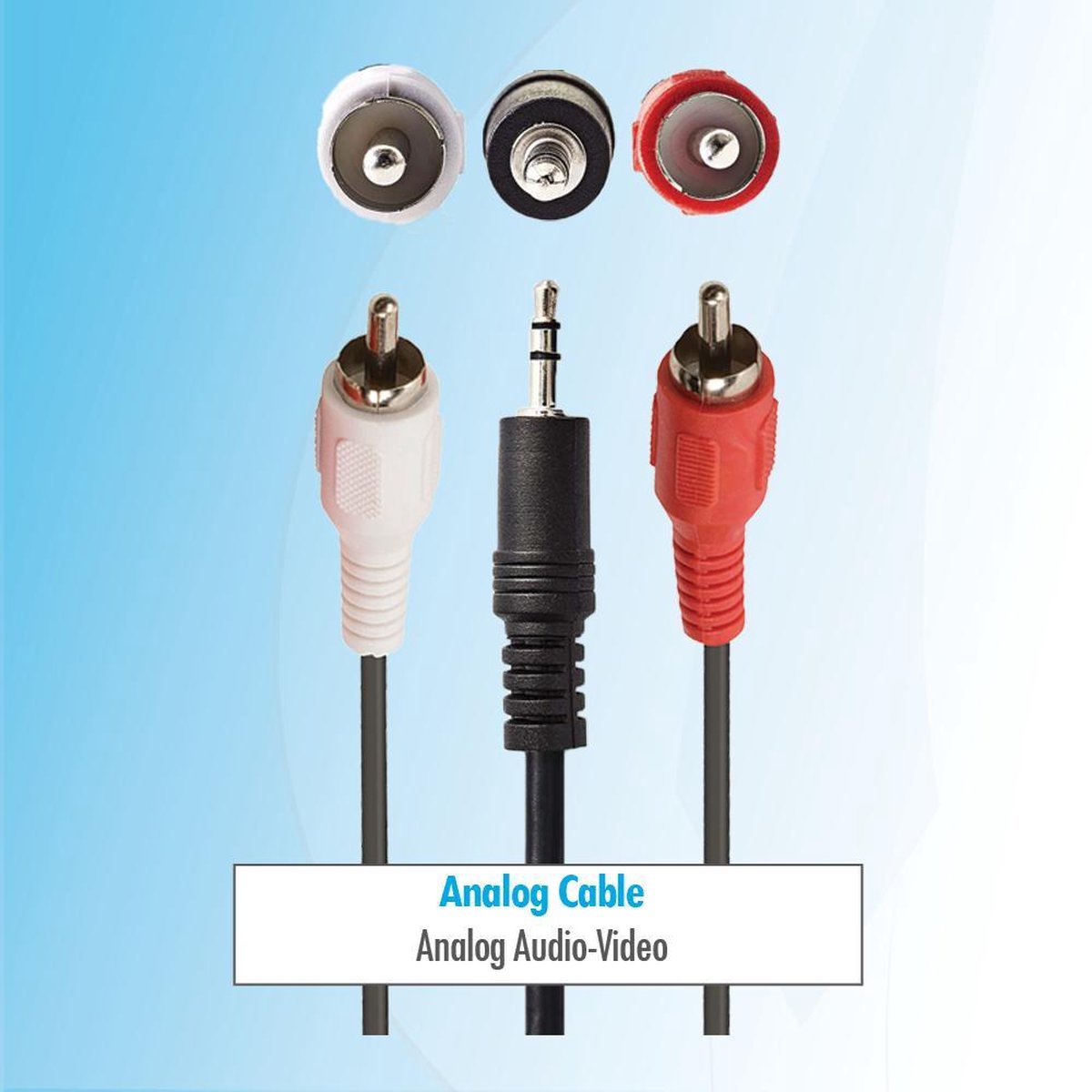 Budget 10 meter 3,5 mm jack naar tulp RCA aux audio kabel - Bertje Budget