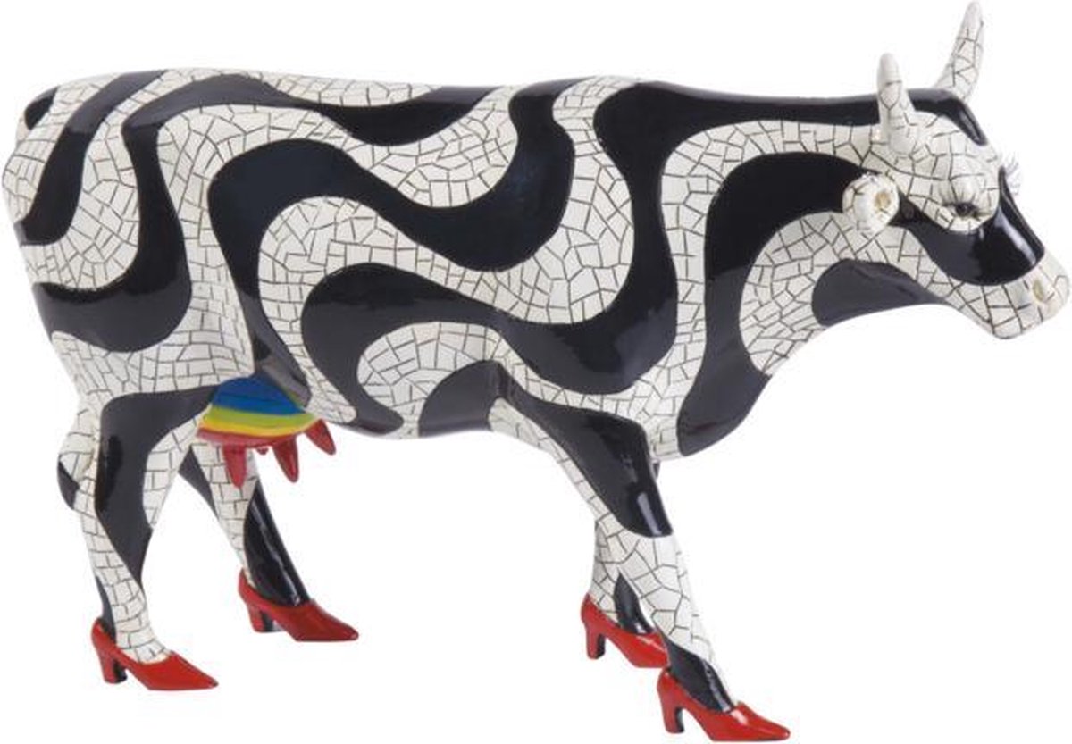 cowparade Cow Paraiso Tropical red/black/white