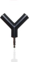 Audio Splitter Y Jack Male to 2 Female M/F 3.5m - Zwart