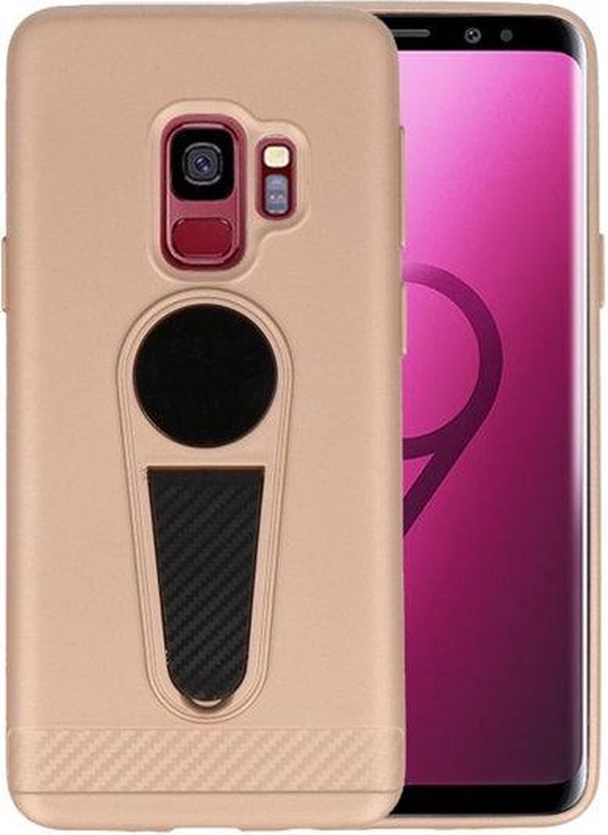 Goud Magneet Stand Case hoesje voor Samsung Galaxy S9