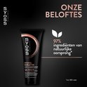 Tube noir Syoss Intense Keratin Deep Conditioner, à côté du texte '97% d'ingrédients d'origine naturelle'.