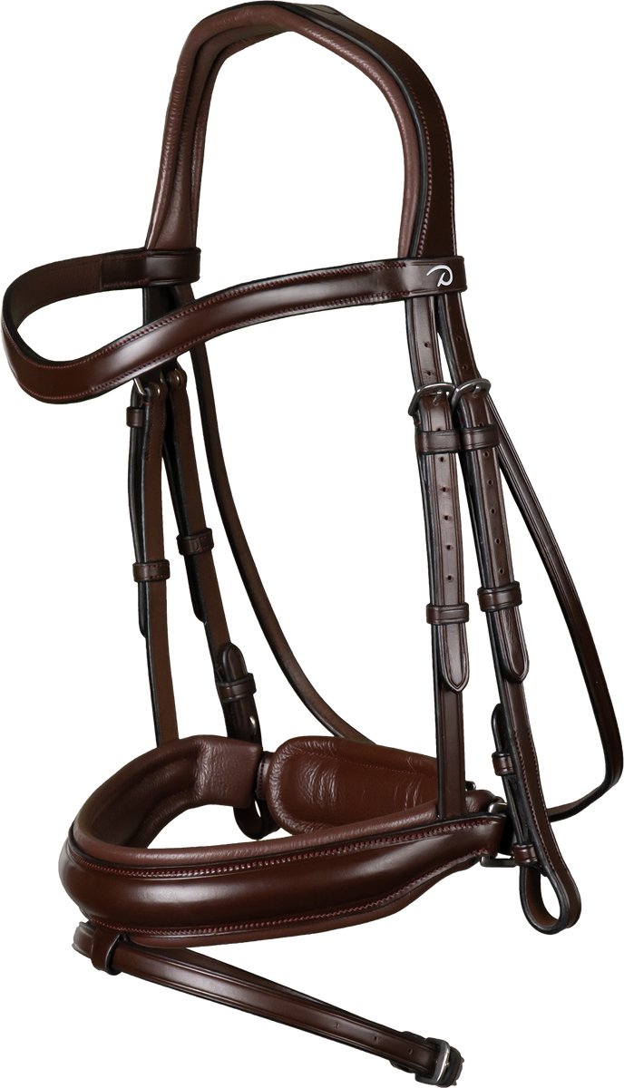 Dy'on Hoofdstel Dy'on Drc Matte Medium Crank Noseband Bruin