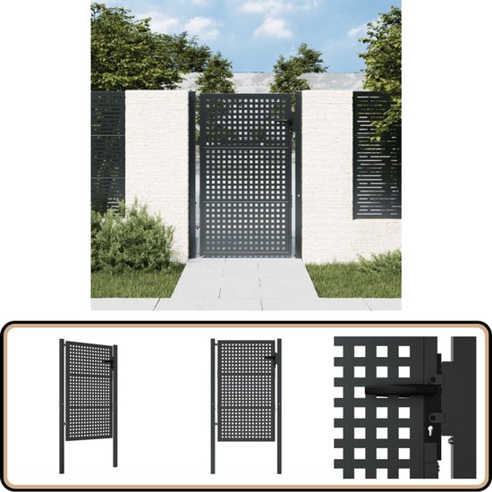 Cecaylie 150 x 100 cm tuinpoort, metalen Cecaylie 150 x 100 cm tuinpoort, metalen