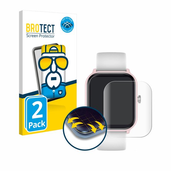 BROTECT - Screenprotector voor Ice-Watch ICE Smart Junior 3.0 - Folie Beschermfolie transparant volledig dekking - (2 Stuks)