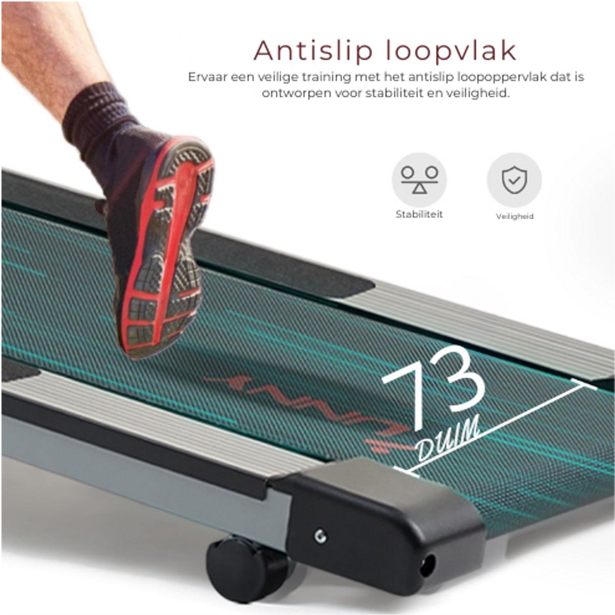 Afbeelding 2 van Opvouwbare Mini Loopband - Handmatige Hardloopmachine - Compact Fitnessapparaat Voor Wandelen & Cardio - Ideaal Voor Thuis & Kantoor
