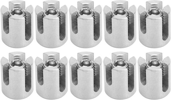 20 stuks duplex klem M3 kabelklem draadkabelklem 304 roestvrij staal staalkabelklemmen duplex clips voor 3 mm staalkabel kabel aftakelage