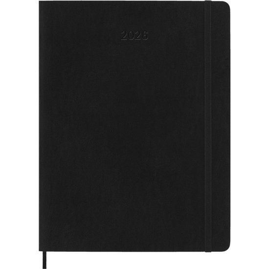 Moleskine 12 Maanden Agenda - 2026 - Wekelijks - XL - Zachte Kaft - Zwart