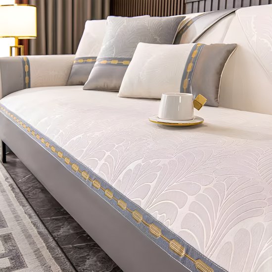 E-Shop4u® - Bankhoezen - Art-Deco Bankhoes - 70×70 cm - Beige