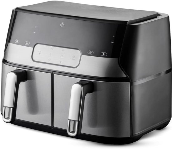 Afbeelding van Zylo Dubbele Airfryer 9L Zwart 1700W Heteluchtfriteuse