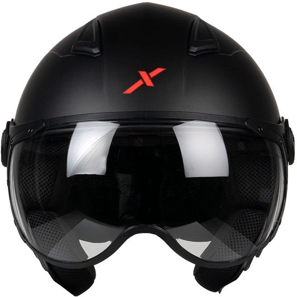 MOTOBLOUZ HELIOS Scooterhelm - Motorhelm - Jet Helm voor Vespa, Scooter, Motor Brommer & Snorfiets - Zwarte mat - L – foto 5
