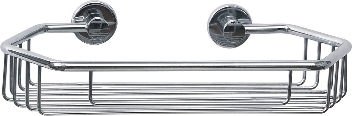 tesa® Draad doucherek, hoogglans verchroomd metaal, zelfklevend, 65 mm x 275 mm x 135 mm