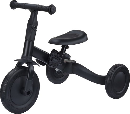 Topmark 4 in1 Driewieler - Loopfiets - Balance Bike - Kaya - Zwart-Bruin -2025