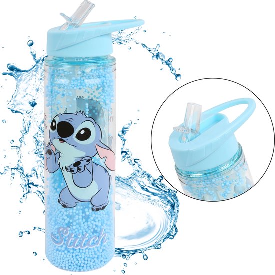 Disney Stitch Bouteille/paille/bouteille d'eau transparente 550ml
