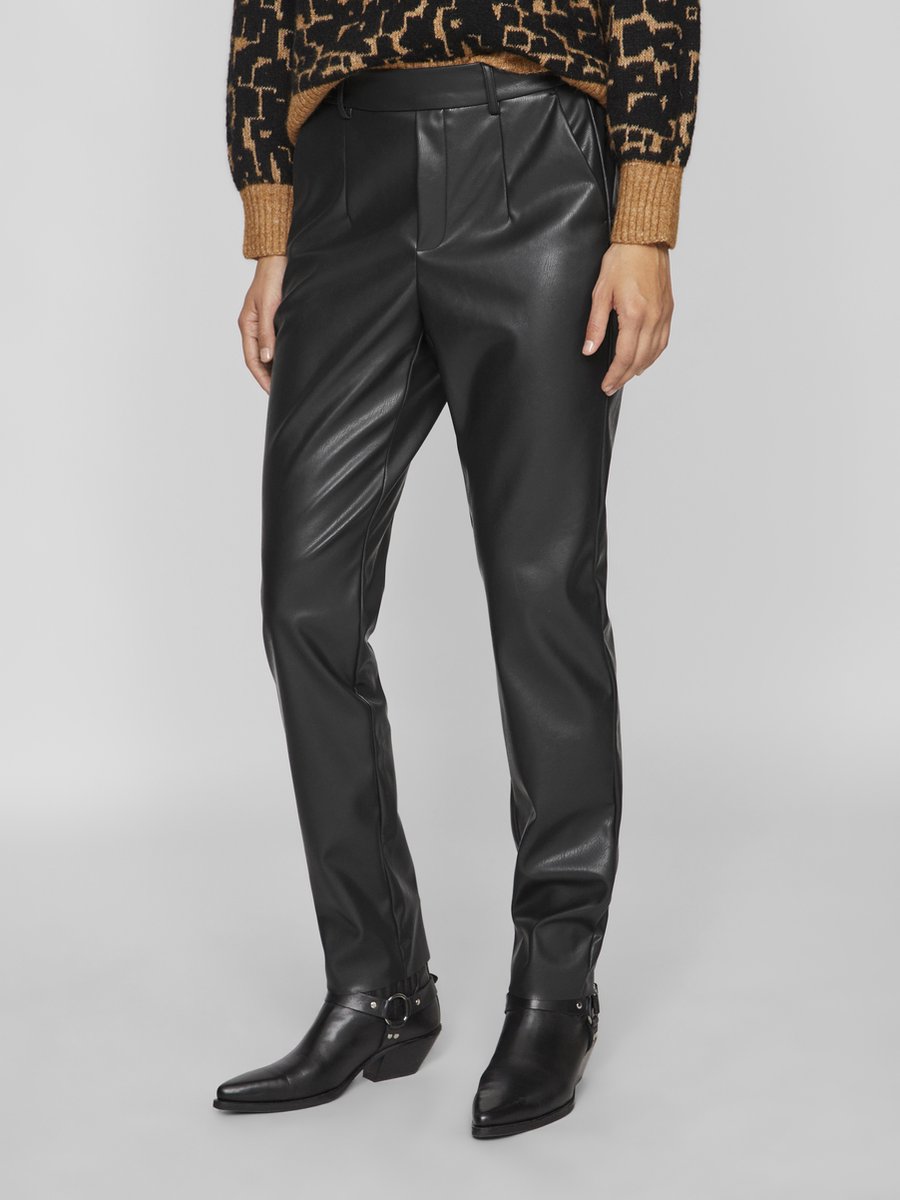 Vila Broek Vidagmar Varone Hw Pu-pant-noos 14095340 Black Dames Maat - W36