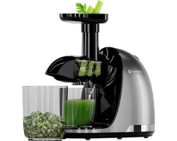 KitchenBrothers Slowjuicer - Juicer - Groenten en Fruitpers - 700ml - Met Pulpreservoir - Juice Maker - Grijs KitchenBrothers Slowjuicer - Juicer - Groenten en Fruitpers - 700ml - Met Pulpreservoir - Juice Maker - Grijs
