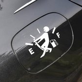 Autocollant pour voiture – Figurine de réservoir amusante – Autocollant pour voiture Wit Argent – Vinyl de haute qualité – Film autocollant pour voiture – Convient à toutes les marques de voitures / Universel