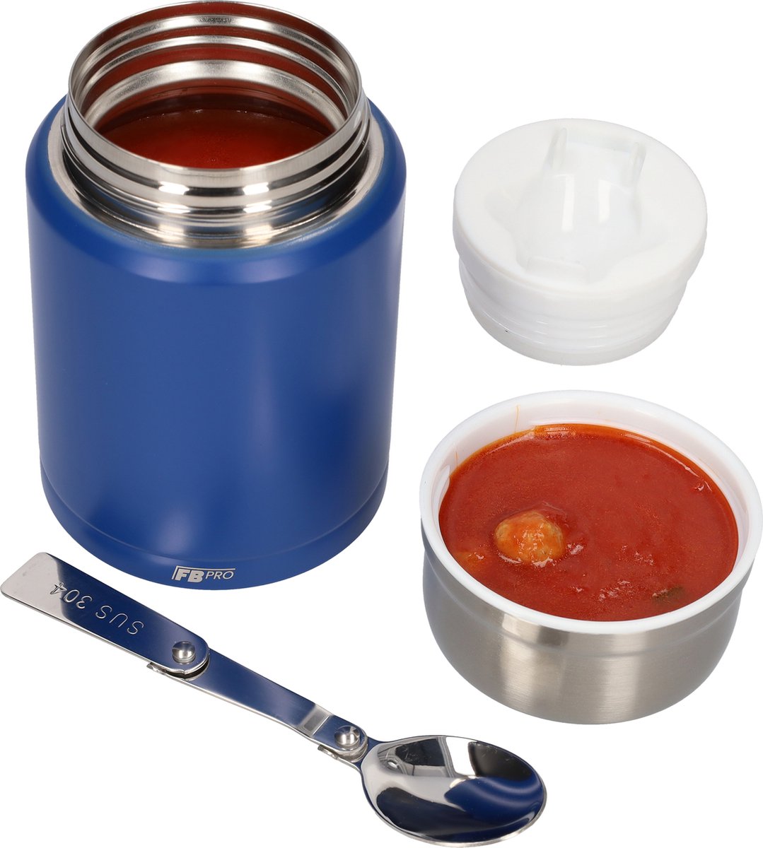 Thermocontainer voor eten, 1200 ml, thermokom met deksel