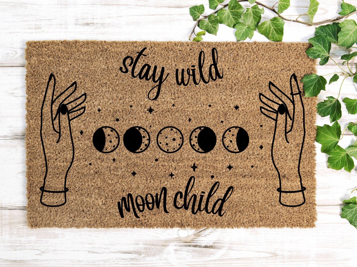 Laser Point Coconut | 60x40 cm | Nieuwe huis cadeau | Ingangsmat | Deurmat met stijl | Verhuizing cadeau | Praktisch & trendy | Perfect voor binnenkomst | Cadeau voor nieuwe woning Bruin | Zwart (Gravering 60x40)