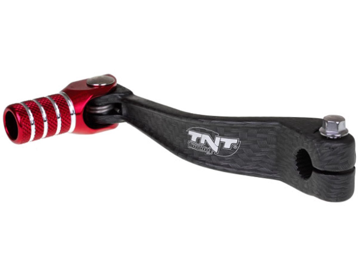 Schakelpedaal TNT Derbi Senda carbon / rood