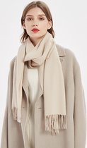 L-200*32 Luxe 100% Pure Wol Herfst/Winter Sjaal in Stijlvolle Effen Kleur