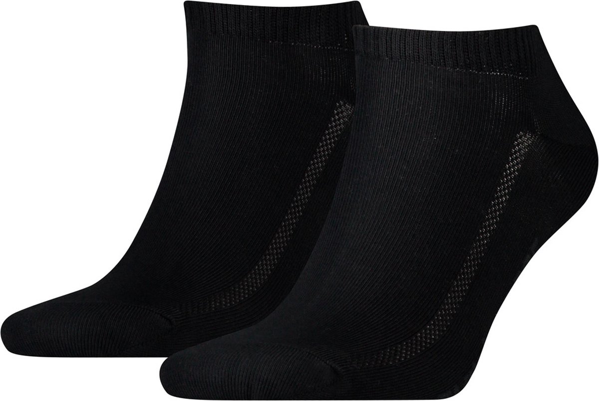 2 paar Levis unisex sokken 168SF laag uitgesneden sneaker sokken korte sokken Zwart