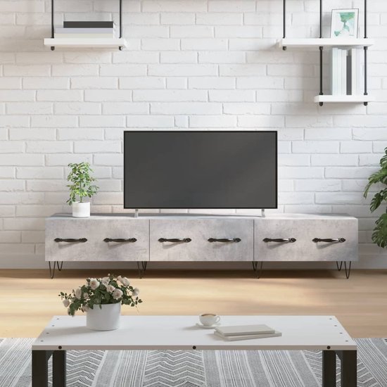 ROMHZKS TV-hangkasten 3 stuks betongrijs tv meubel televisietafel